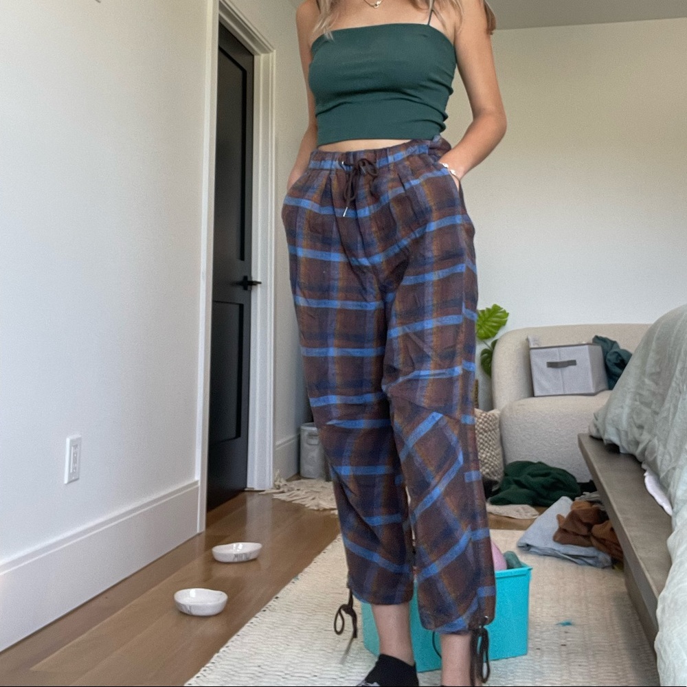 Urban outfitter plaid joggers